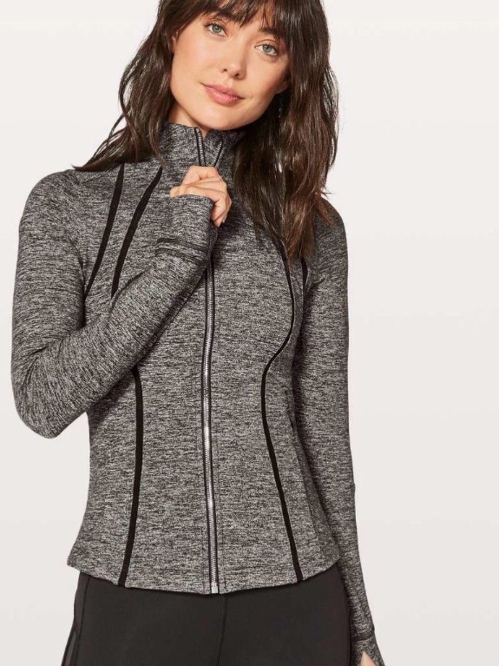 Lululemon Define‎ Jacket Wing Mesh
Heathered Black Size 6